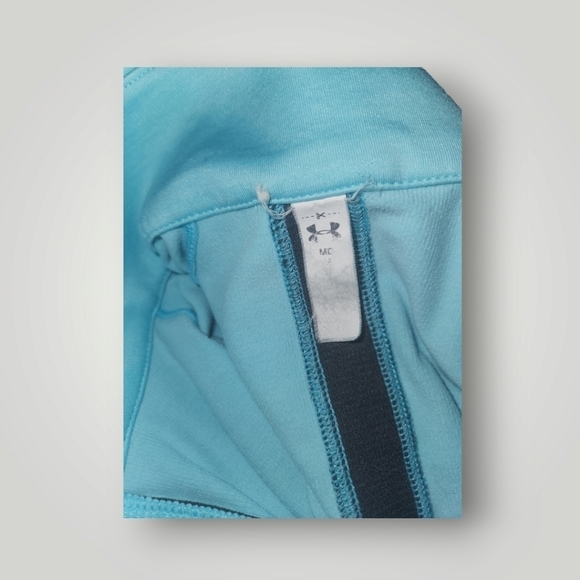 Under Armour Jacket Womens m medium Blue Fitted 1/2 Zip Activewear - Picture 10 of 11